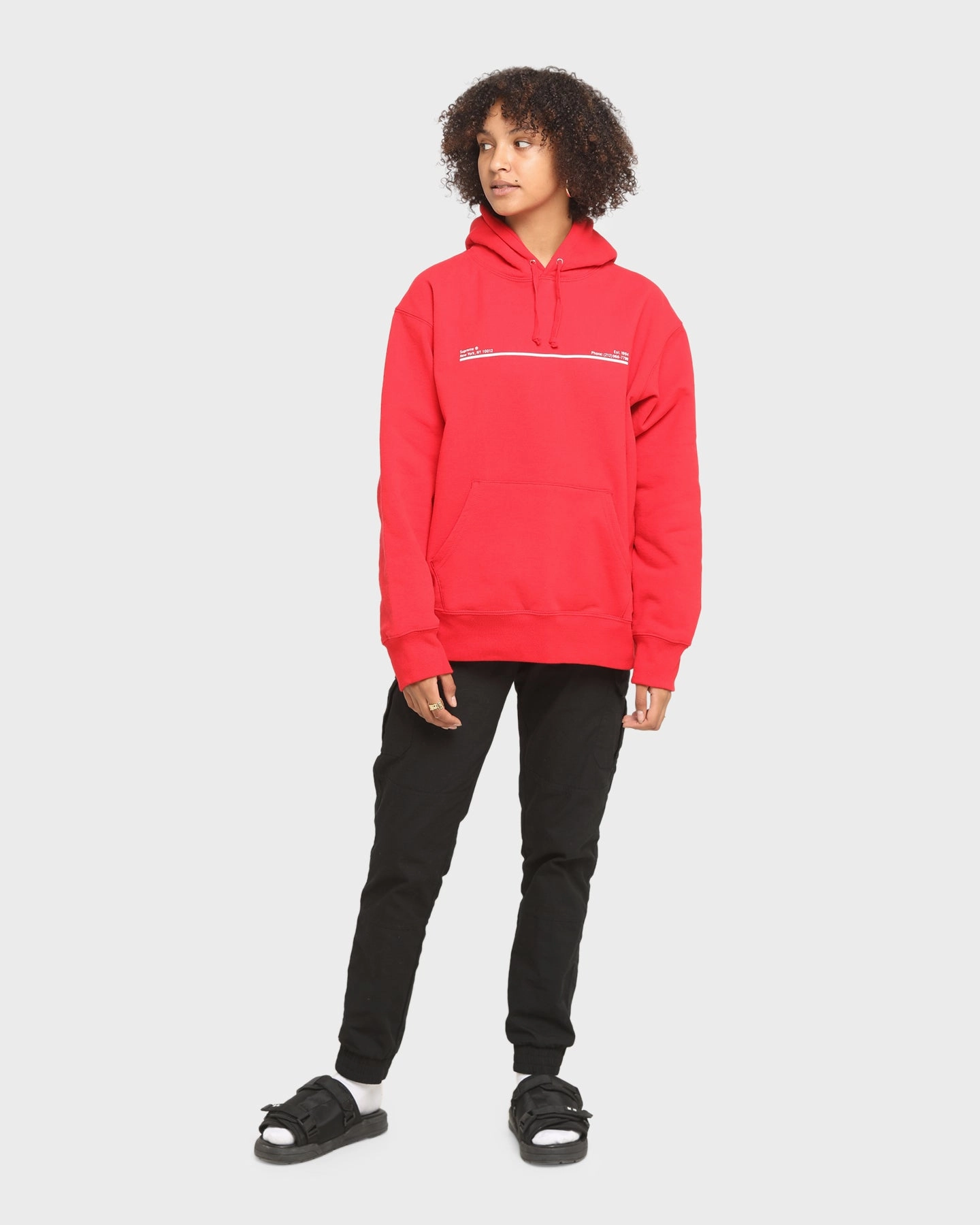 Supreme Shop Hooded Sweatshirt Red Gallery