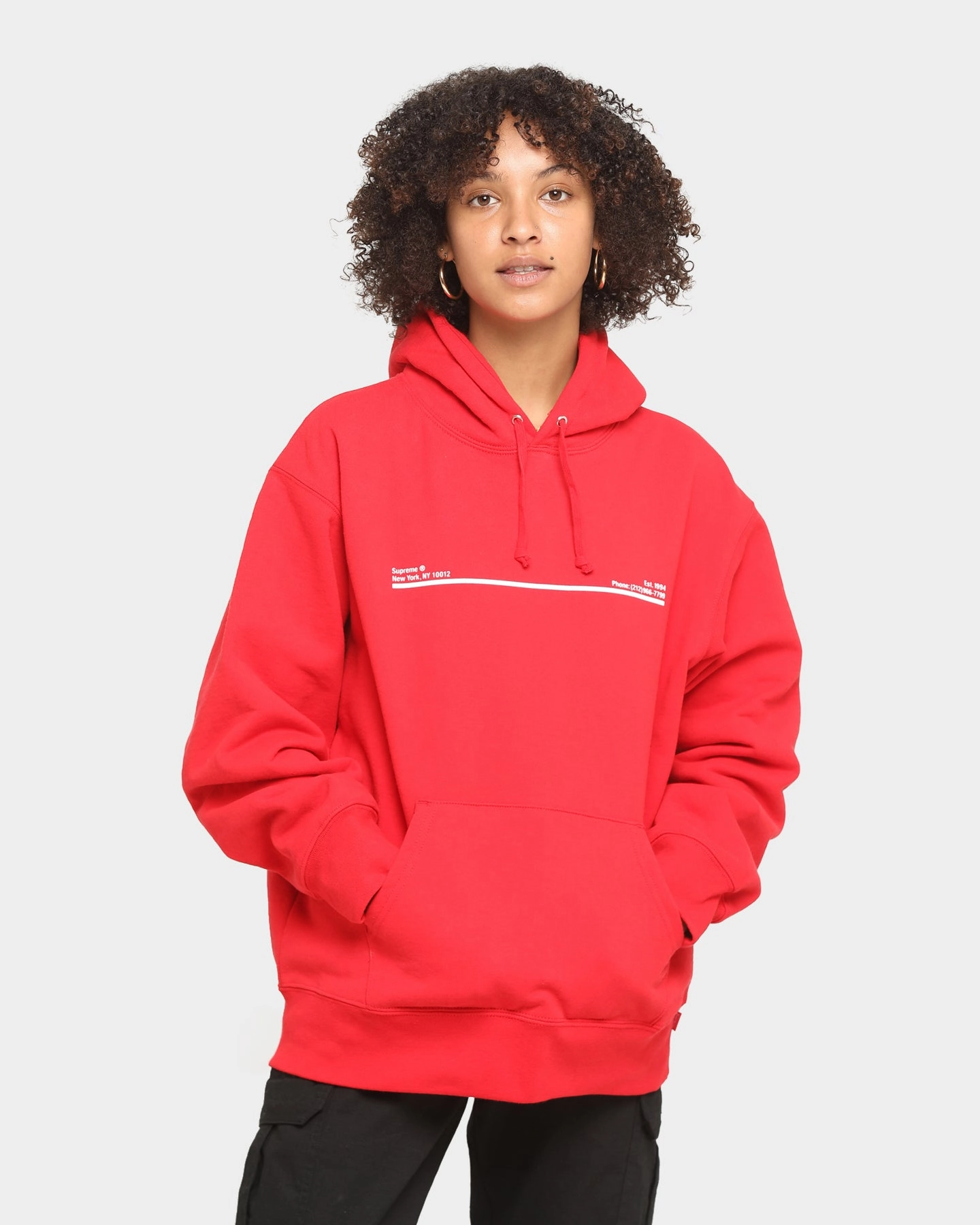 Daily Fit City Streets Supreme Shop Hooded Sweatshirt Red