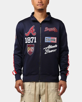 Pro Standard Atlanta Braves Fast Lane Track Jacket Midnight/Red long sleeved Ceremony