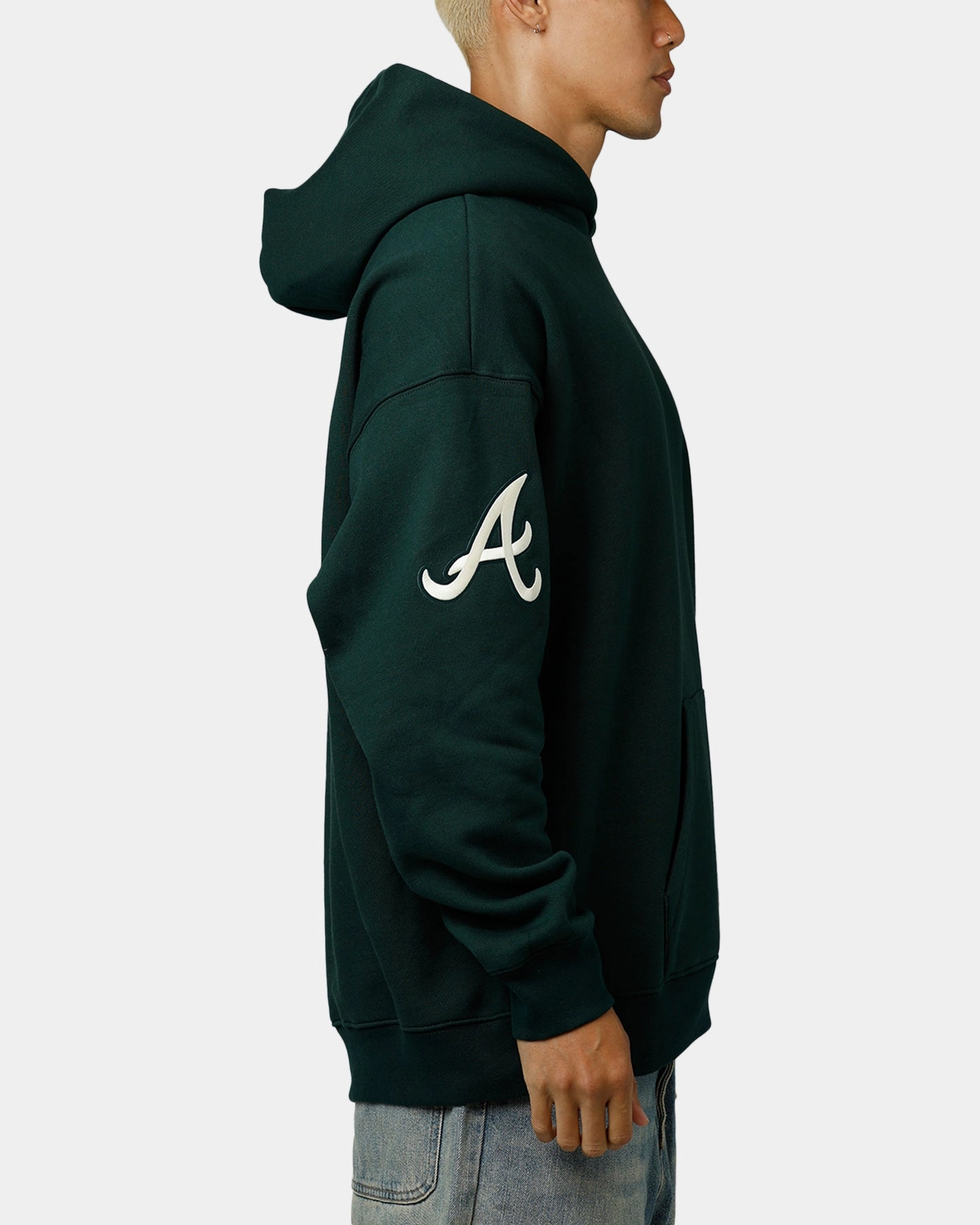 Pro Standard Atlanta Braves Tapestry 2.0 Hoodie Dark Green Warning