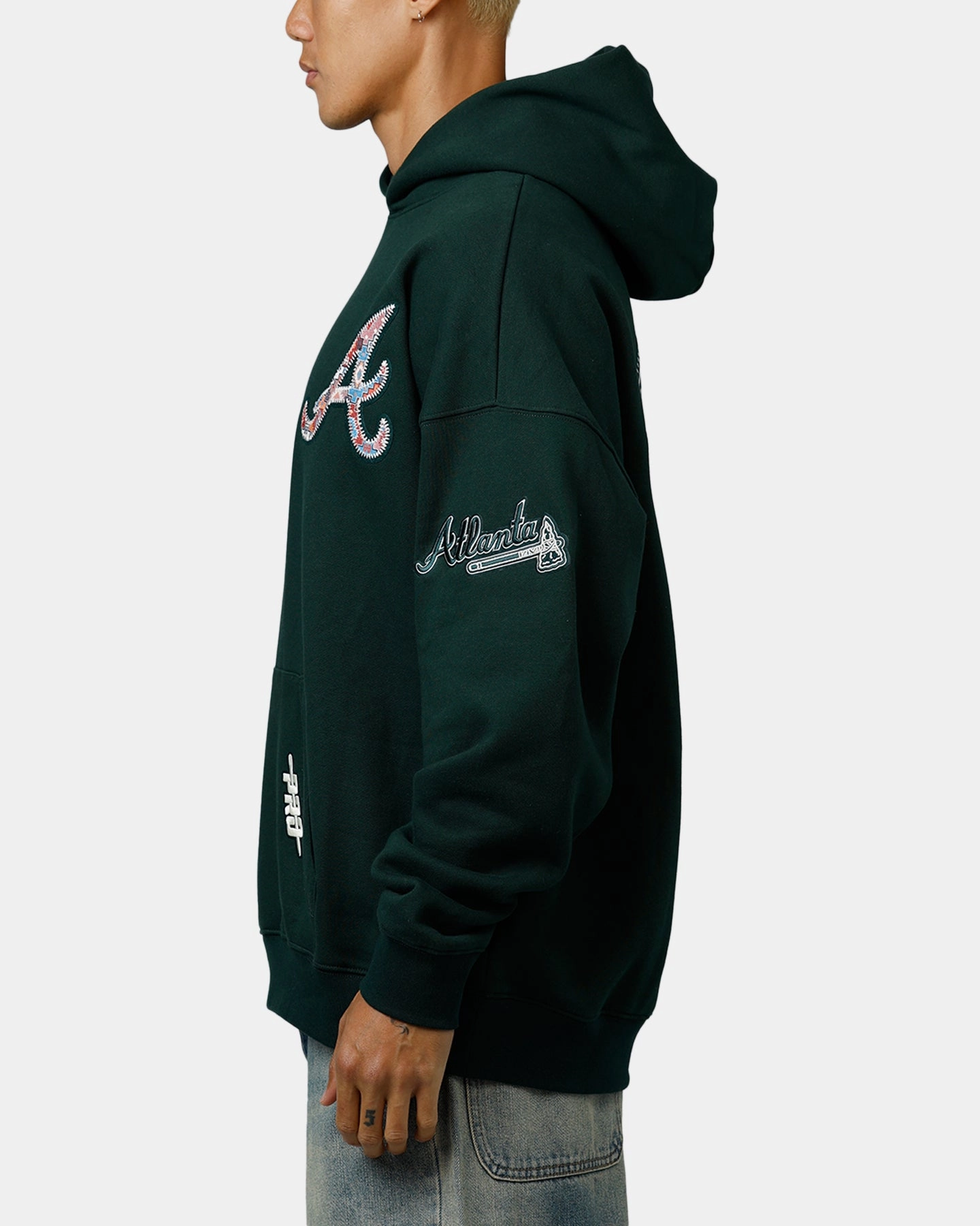 Help Launch Pro Standard Atlanta Braves Tapestry 2.0 Hoodie Dark Green