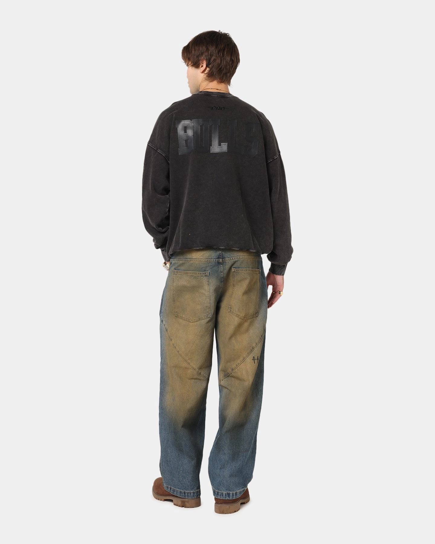 Versatile Layer Pro Standard Chicago Bulls 'Wash Vanguard' Fleece Crewneck Washed Black