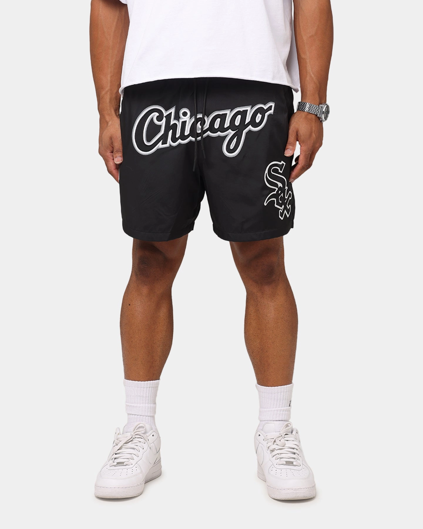 Pro Standard Chicago White Sox Classic Woven Shorts Black FlexibleMobility High-waisted