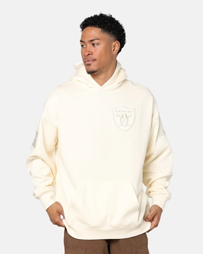 Fashion Finish Spread Pro Standard Las Vegas Raiders Drop Shoulder Hoodie Eggshell