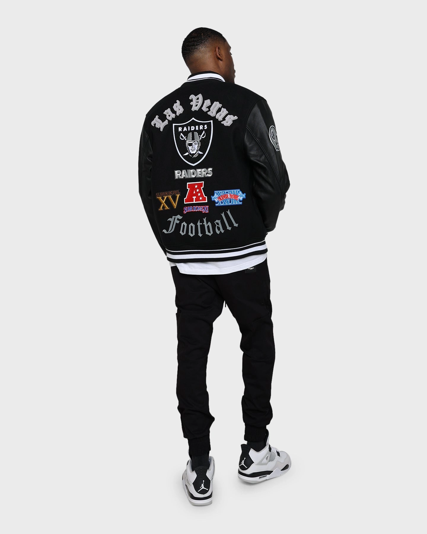 Versatile Design Pro Standard Las Vegas Raiders Old English Varsity Jacket Black