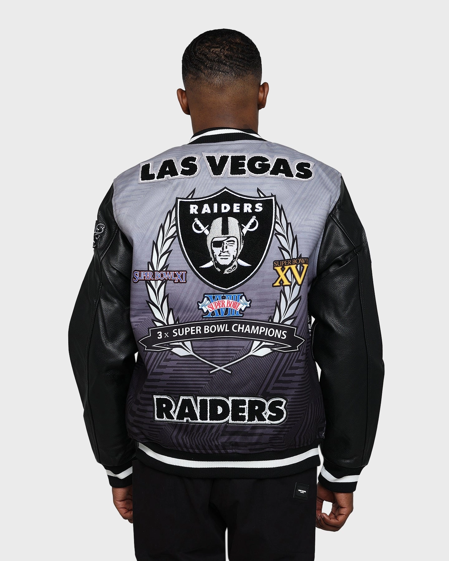 Weight Distribution System Pro Standard Las Vegas Raiders Remix Varsity Jacket Black