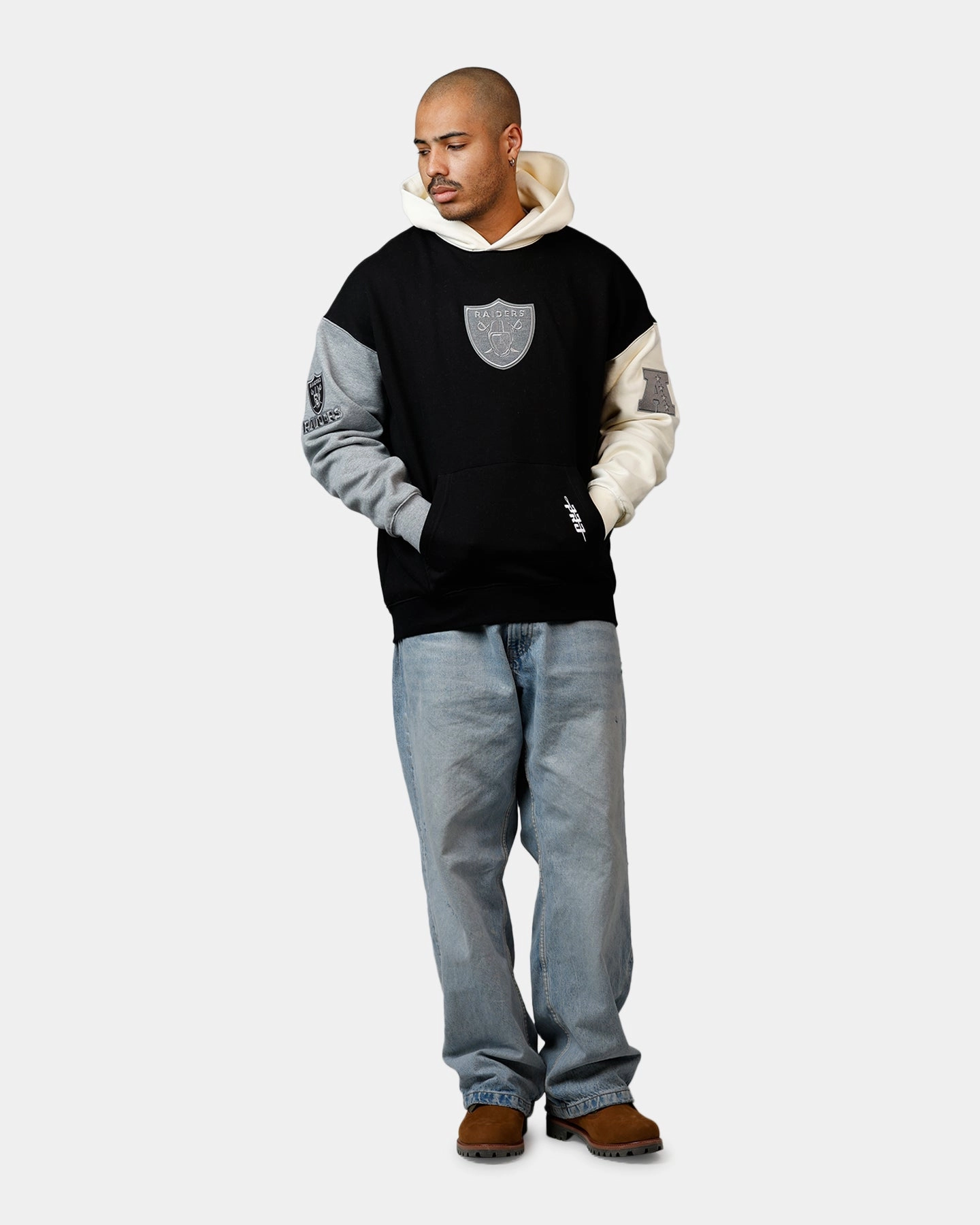 Urban Motion Pro Standard Las Vegas Raiders Reverse French Terry Hoodie Black/Grey