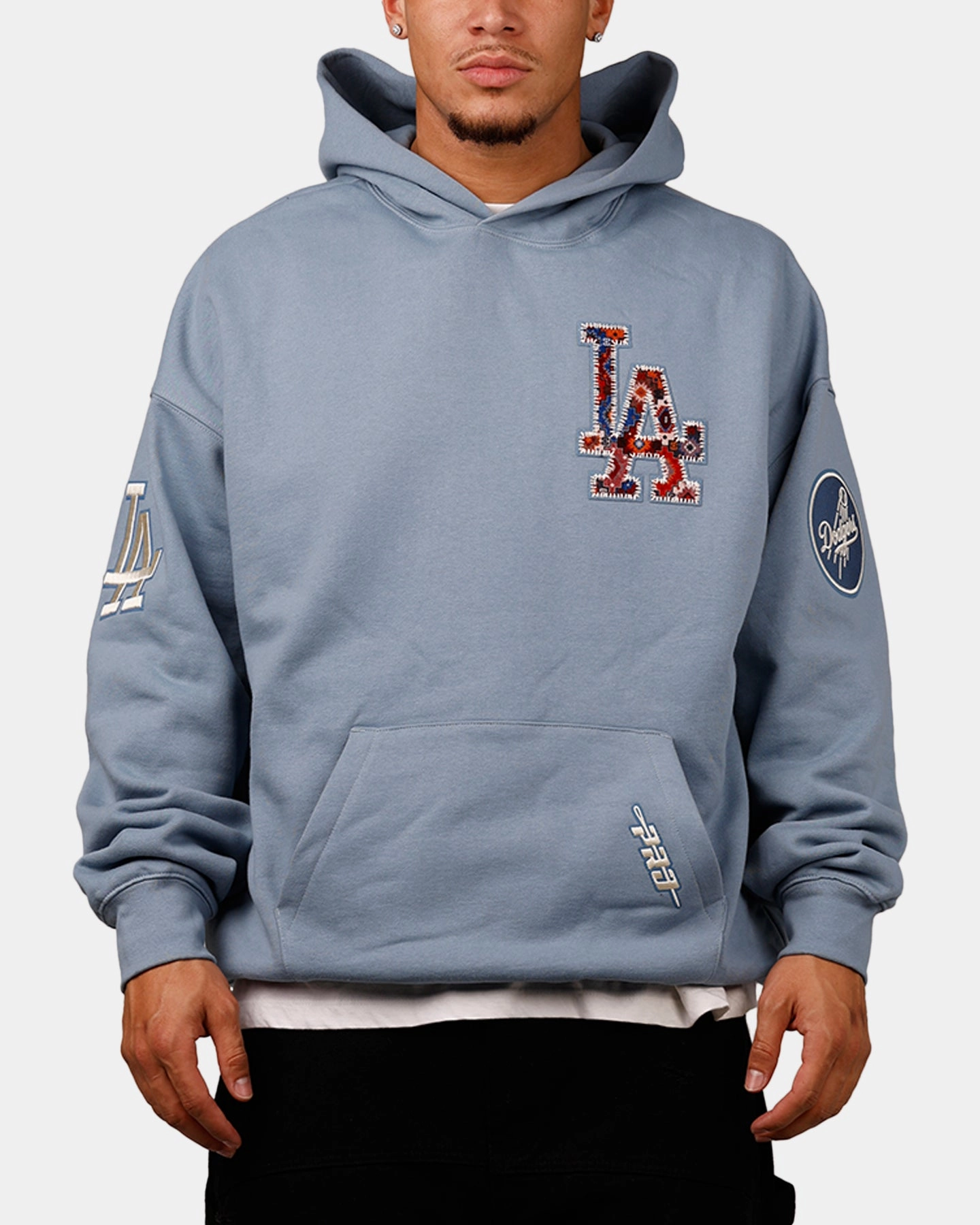 Pro Standard Los Angeles Dodgers 'Dodgers Tapestry' Hoodie Blue Task BreathableTechnology