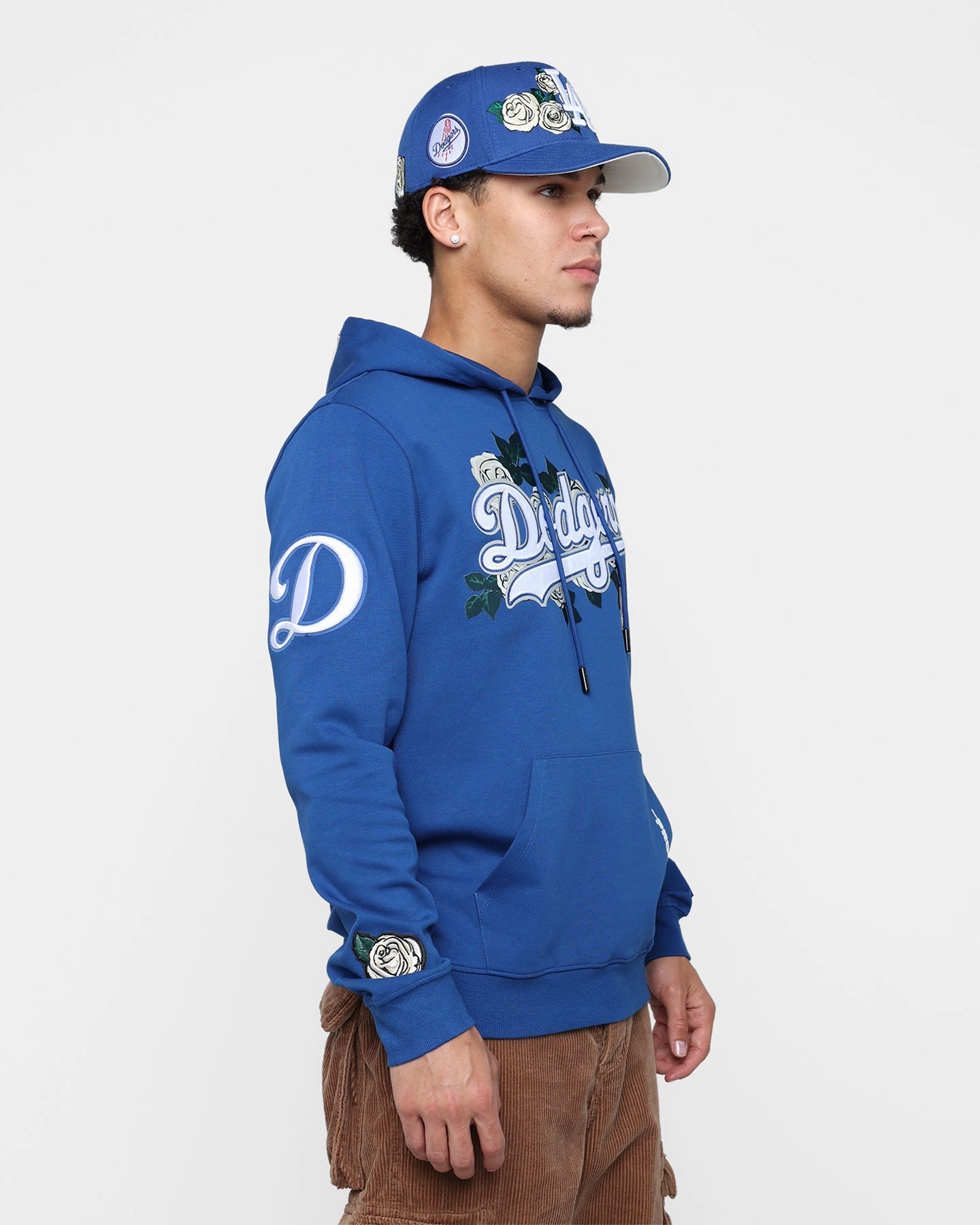 Threat Shampoo Pro Standard Los Angeles Dodgers Roses Hoodie Dark Blue