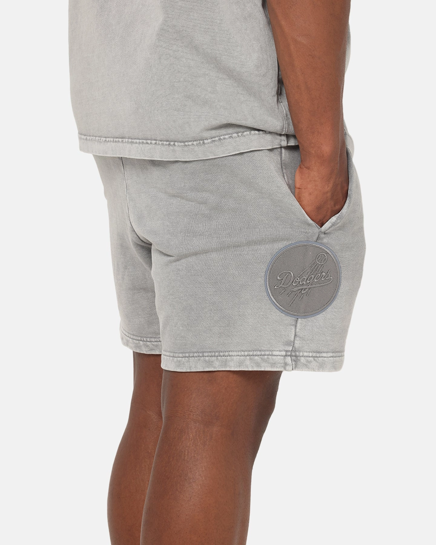 Anti Snag Fabric Pro Standard Los Angeles Dodgers Washed Classic Shorts Washed Grey
