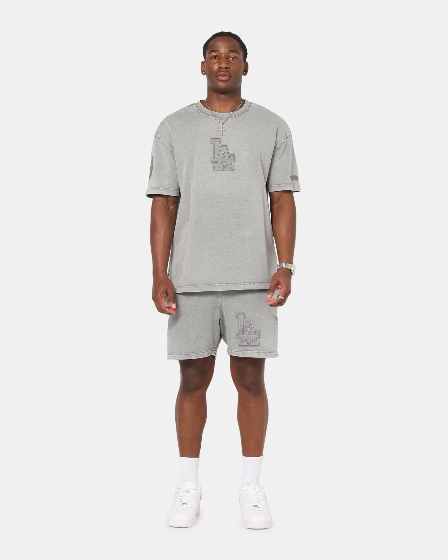 windproof Pro Standard Los Angeles Dodgers Washed Classic Shorts Washed Grey