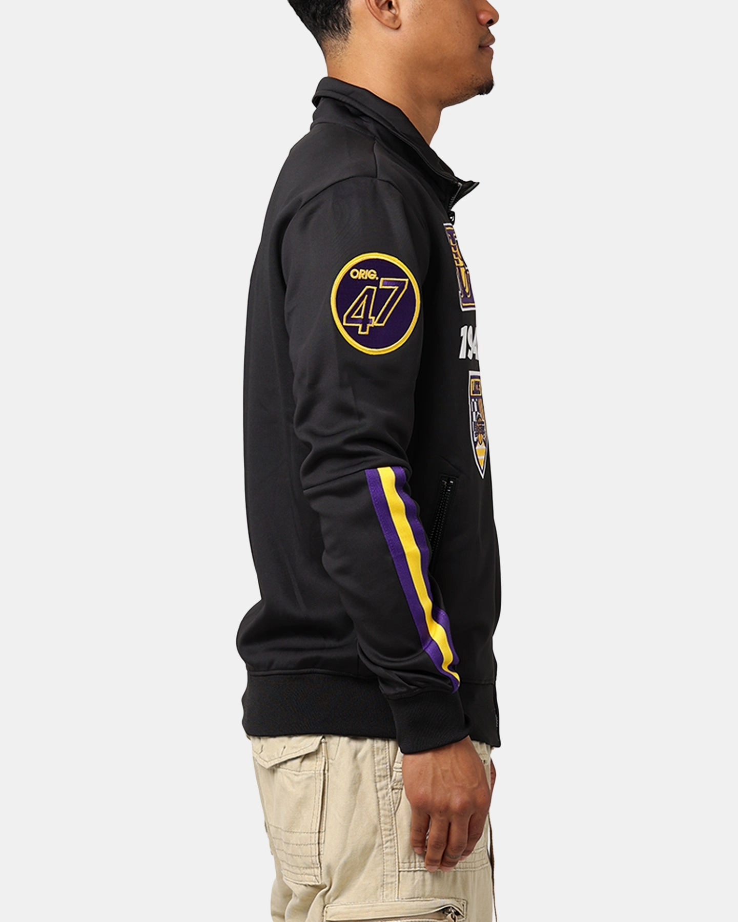Pro Standard Los Angeles Lakers Fast Lane Track Jacket Black/Purple anniversary
