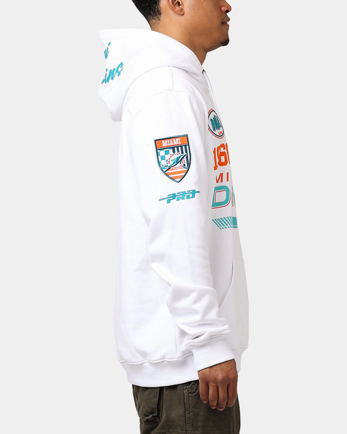 Pro Standard Miami Dolphins Fast Lane Hoodie White Fashion Active monochromatic
