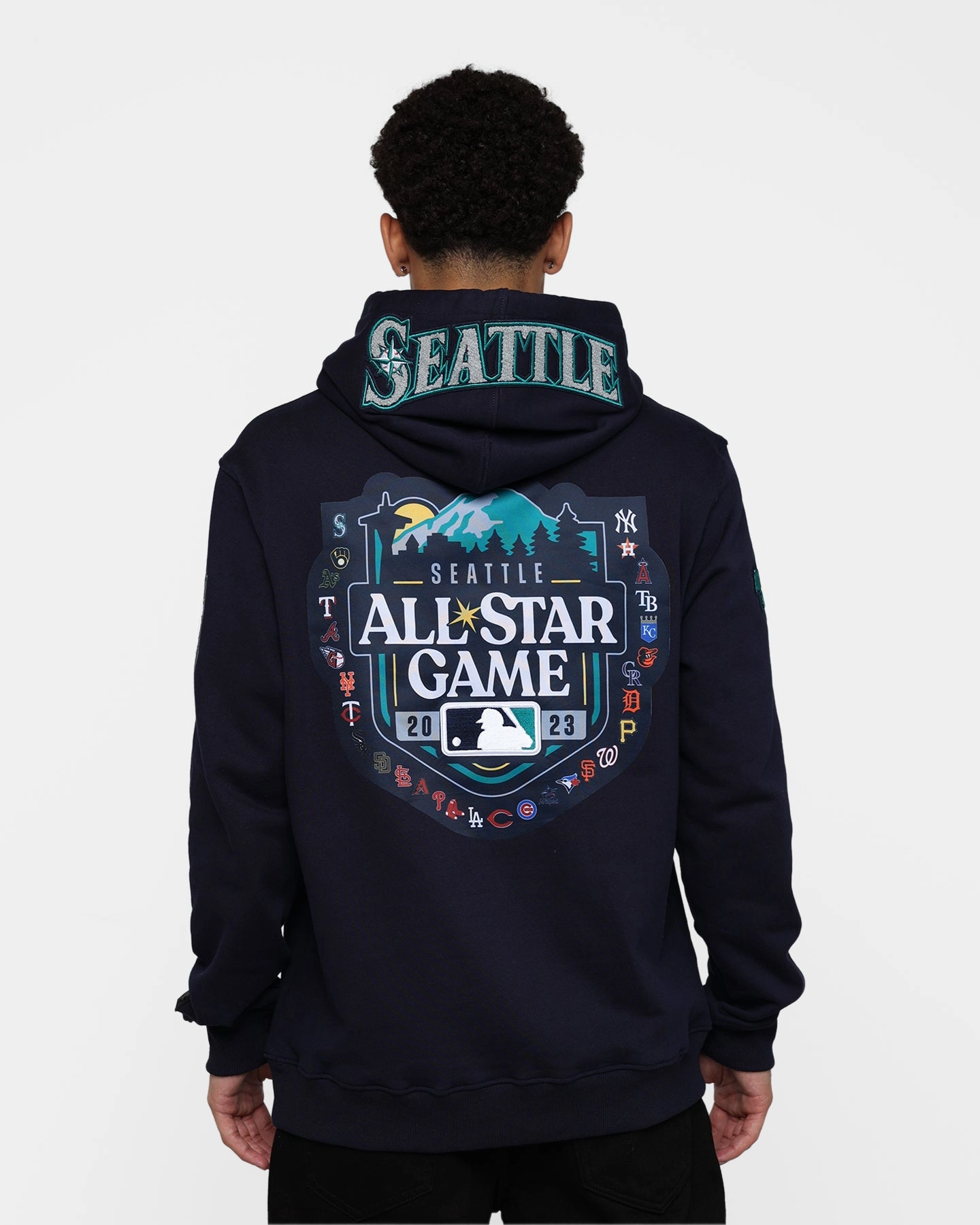 Pro Standard MLB All Star Fleece Hoodie Navy Urban Fit city lights