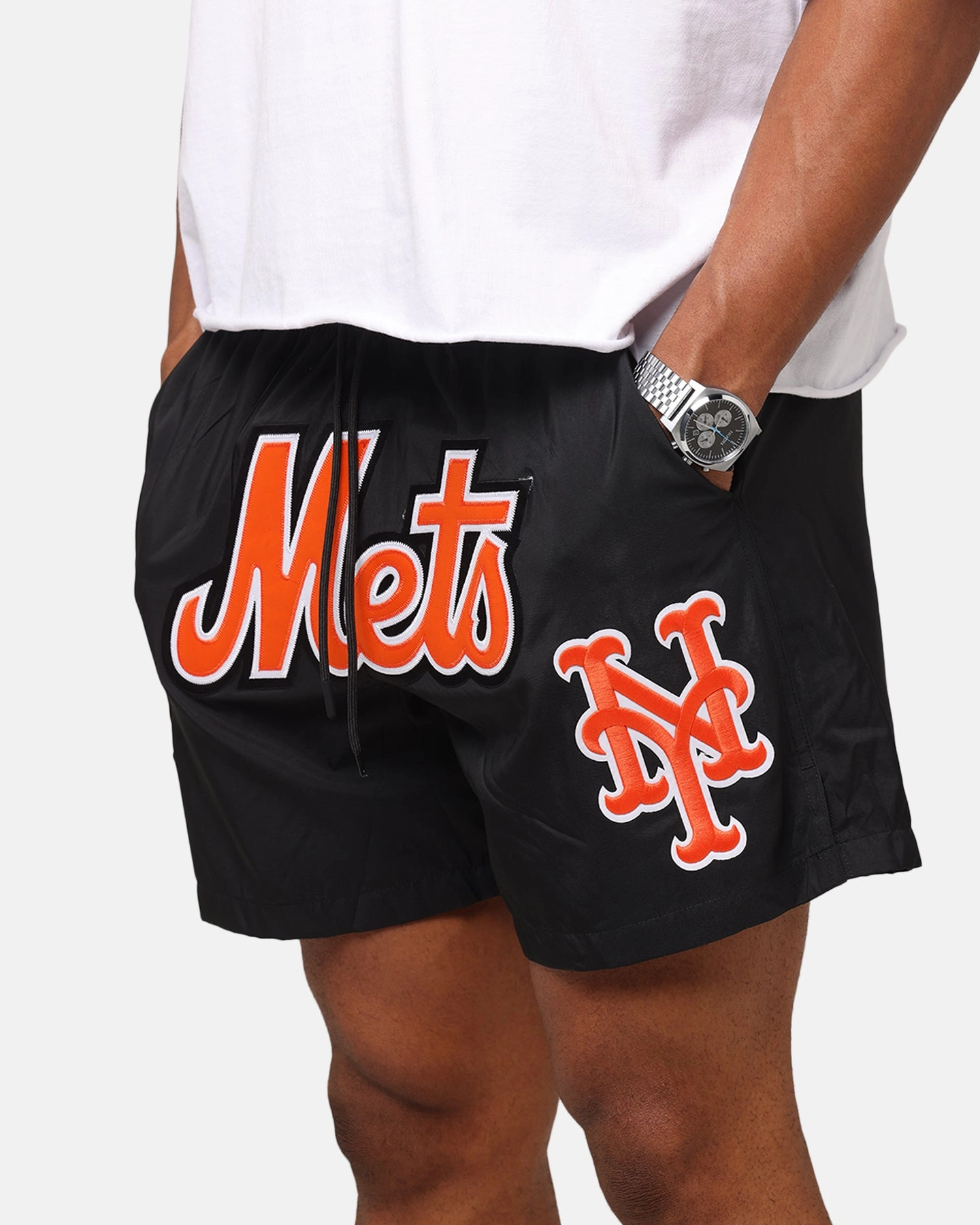 Pro Standard New York Mets Classic Woven Shorts Black Tagless Labeling Hot Day