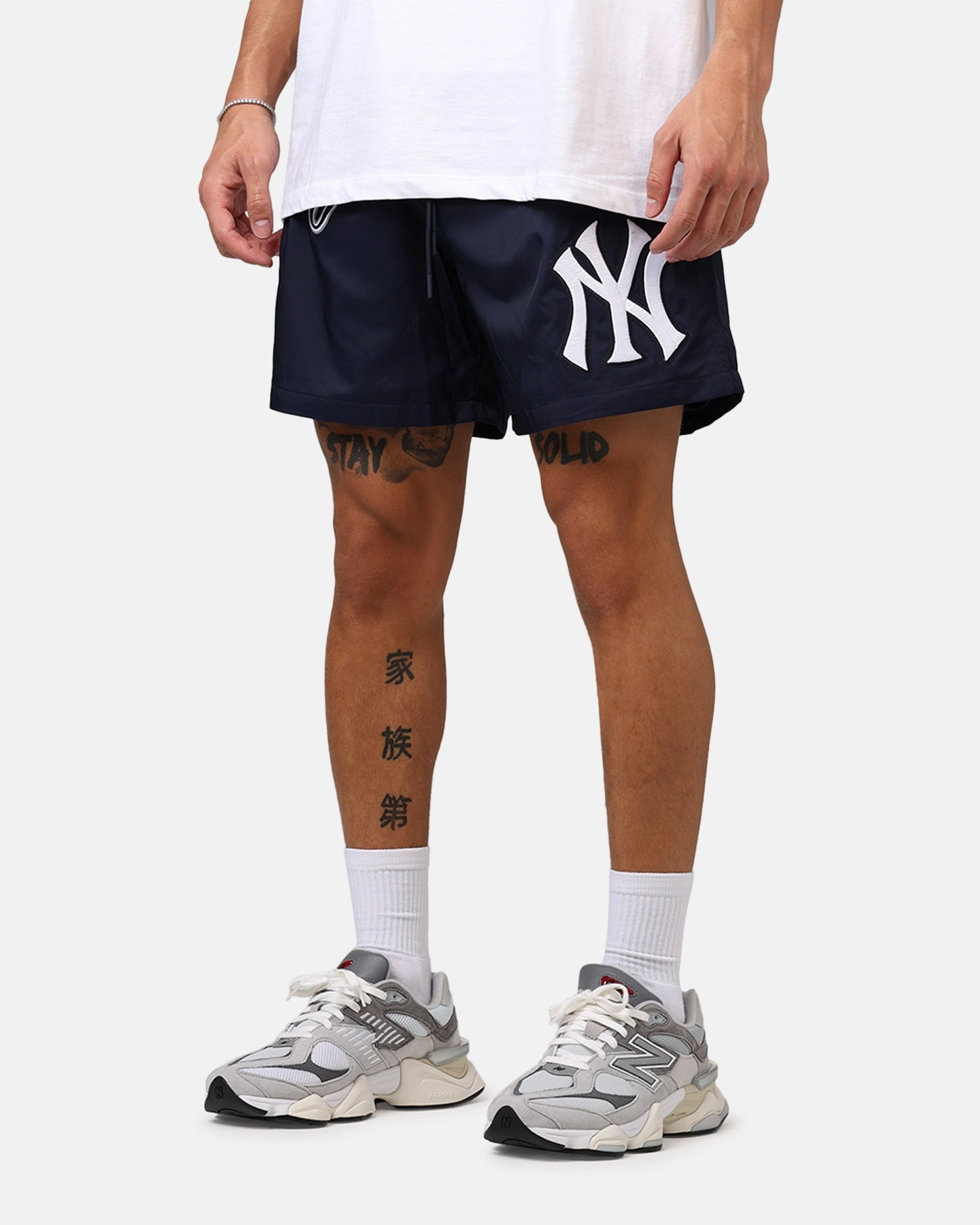 Pro Standard New York Yankees Classic Woven Shorts Midnight Navy Wind Resistant Material