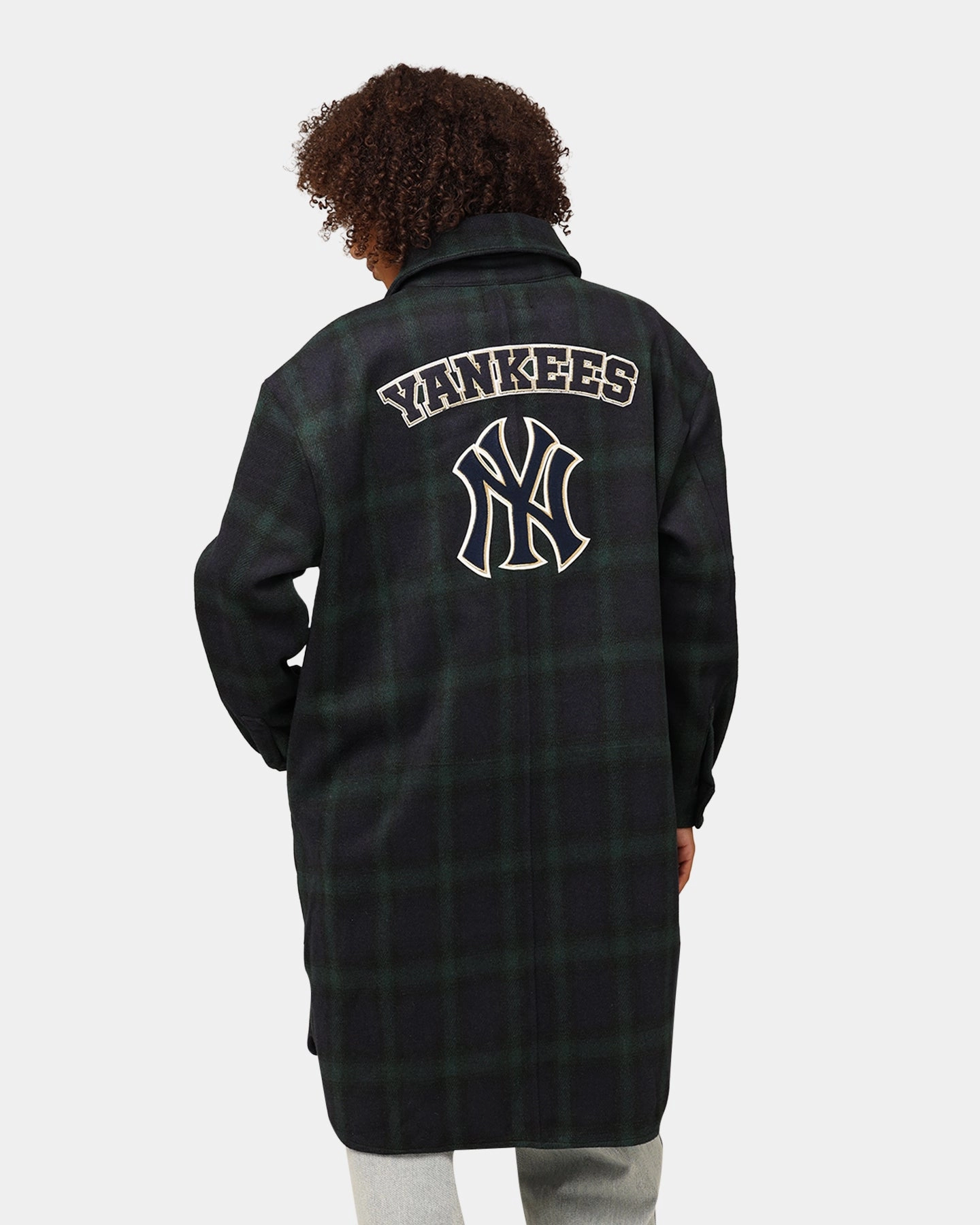 Class Tapered Silhouette Pro Standard New York Yankees Plaid Shacket Forest Green