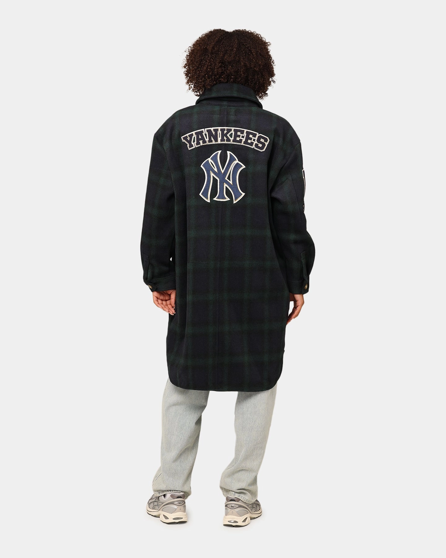 Trendy Protection Pro Standard New York Yankees Plaid Shacket Forest Green