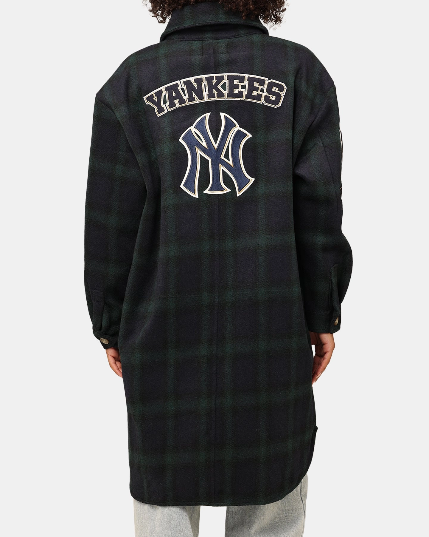 Pro Standard New York Yankees Plaid Shacket Forest Green Upgrade comfort enhancer
