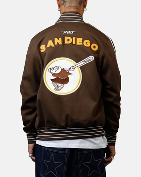 Pro Standard San Diego Padres Double Knit Jacket Brown Speak investment piece
