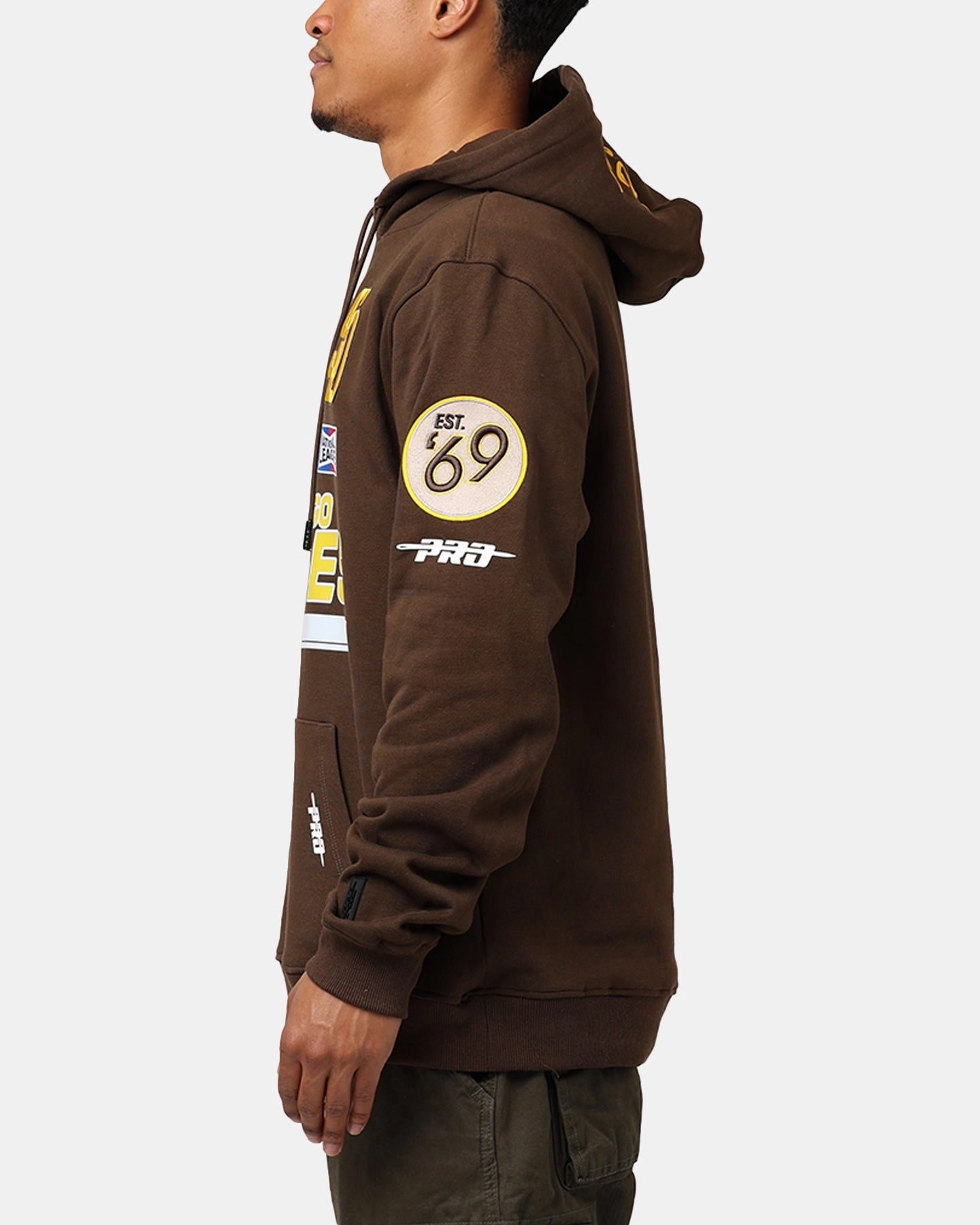 Pro Standard San Diego Padres Fast Lane Hoodie Brown Abrasion Resistant Panels