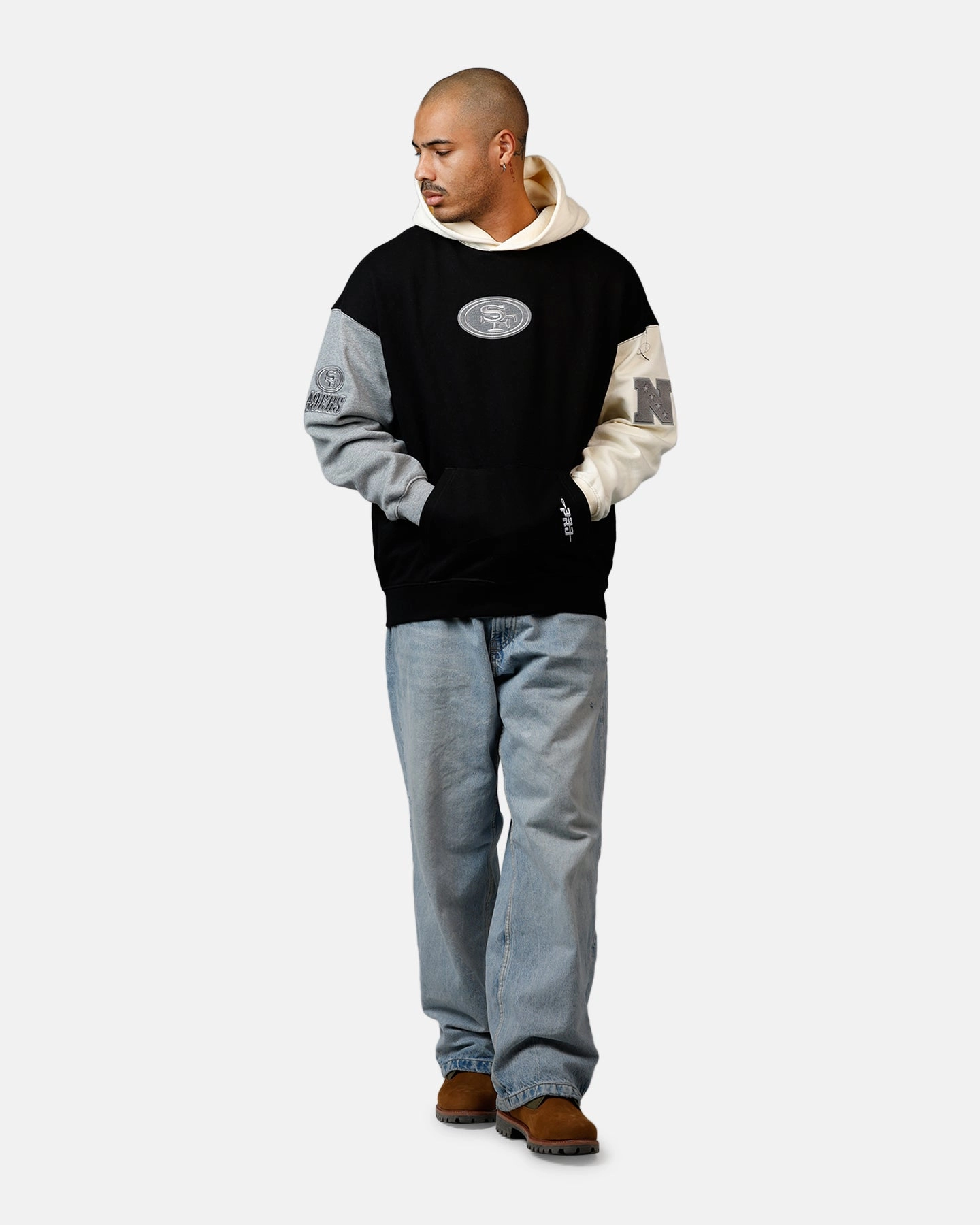 Long-sleeved Moisture Wicking Liner Pro Standard San Francisco 49ers Reverse French Terry Hoodie Black/Grey