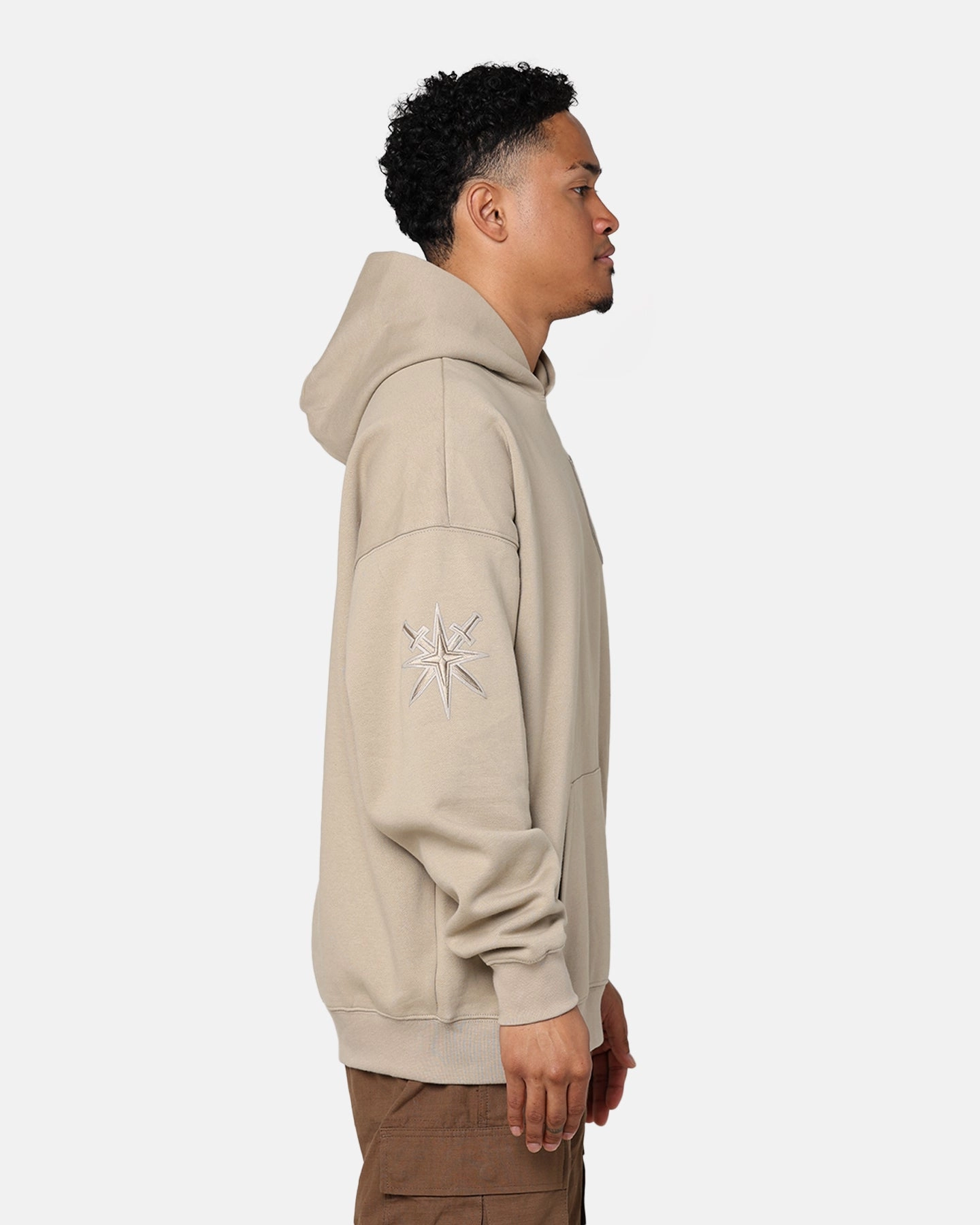 Pro Standard Vegas Gold Knights Drop Shoulder Hoodie Taupe Expose