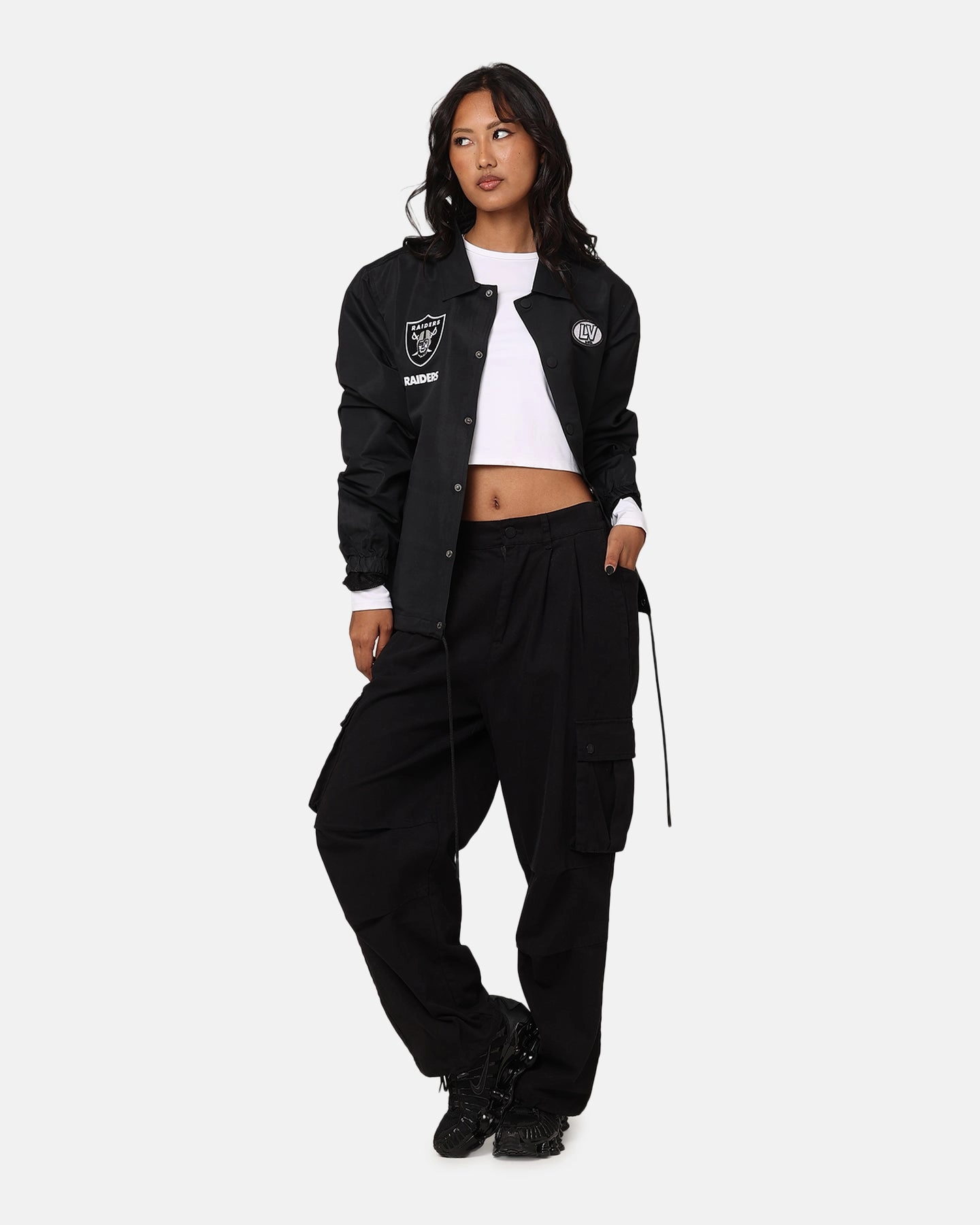 Pro Standard Women's Las Vegas Raiders Fast Lane Jacket Black Nail-polish Heal