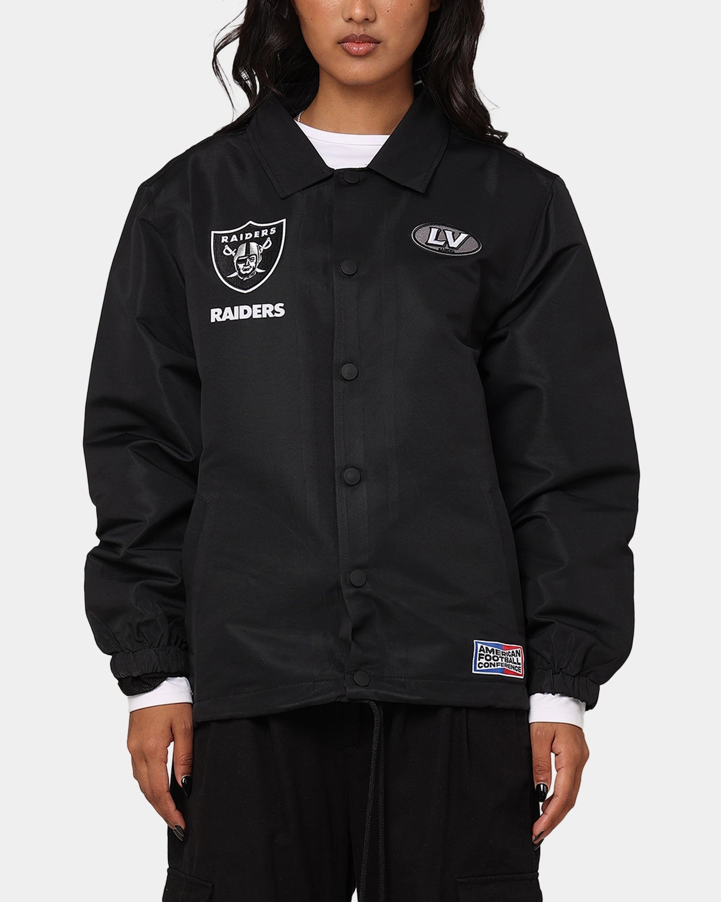 Pro Standard Women's Las Vegas Raiders Fast Lane Jacket Black Smooth Zipper Action Build
