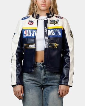 Compliment Pro Standard Women's NBA All-Stars Leather Jacket Eggshell/Midnight