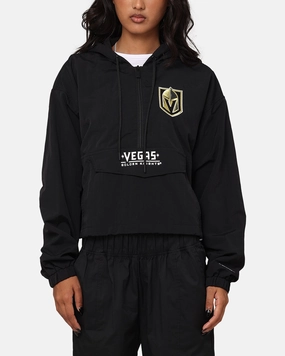 Solid Pro Standard Women's Vegas Golden Knights Woven Half Zip Cropped Jacket Black