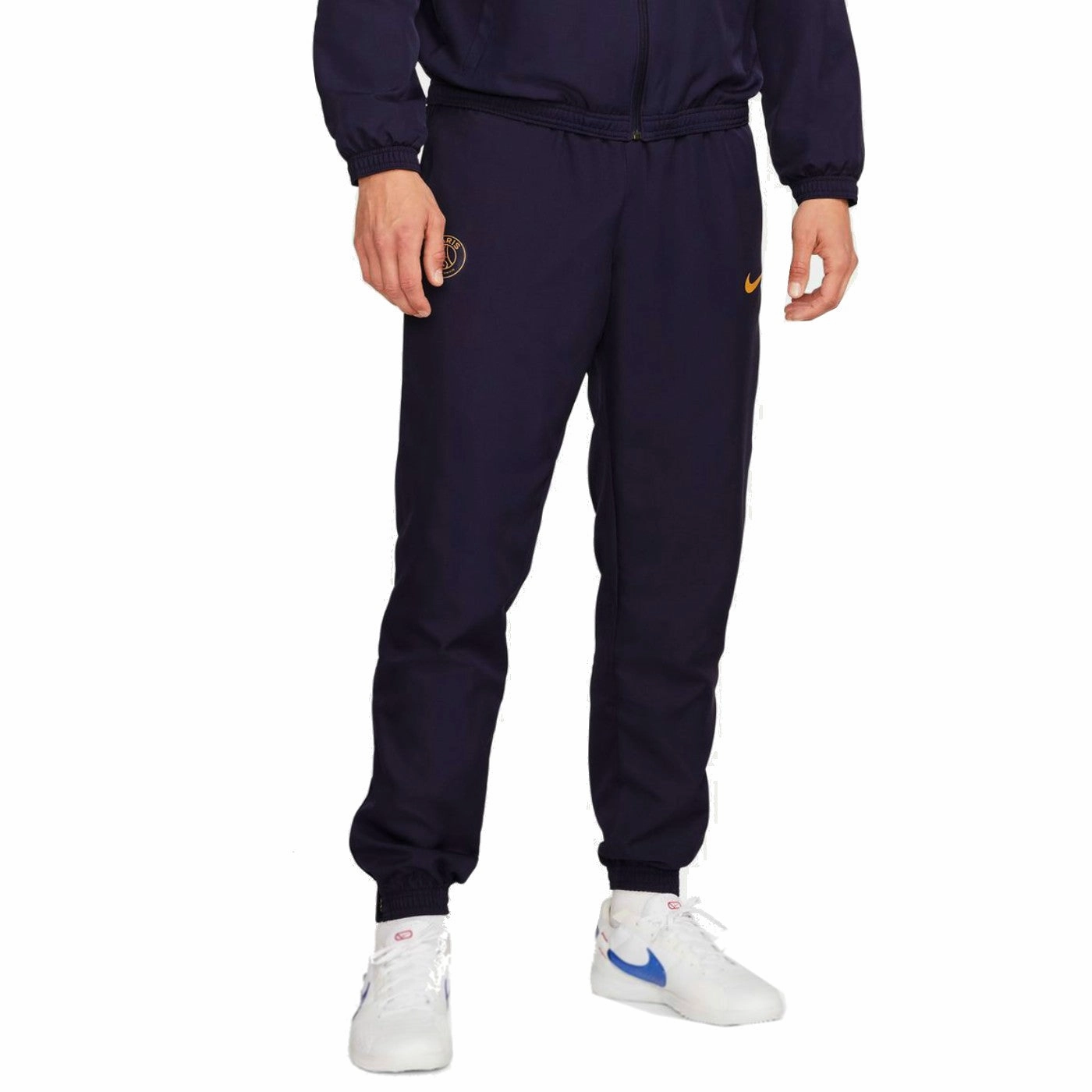 PSG navy training presentation Soccer tracksuit 2023/24 - Nike Responsive Cushioning System Tie