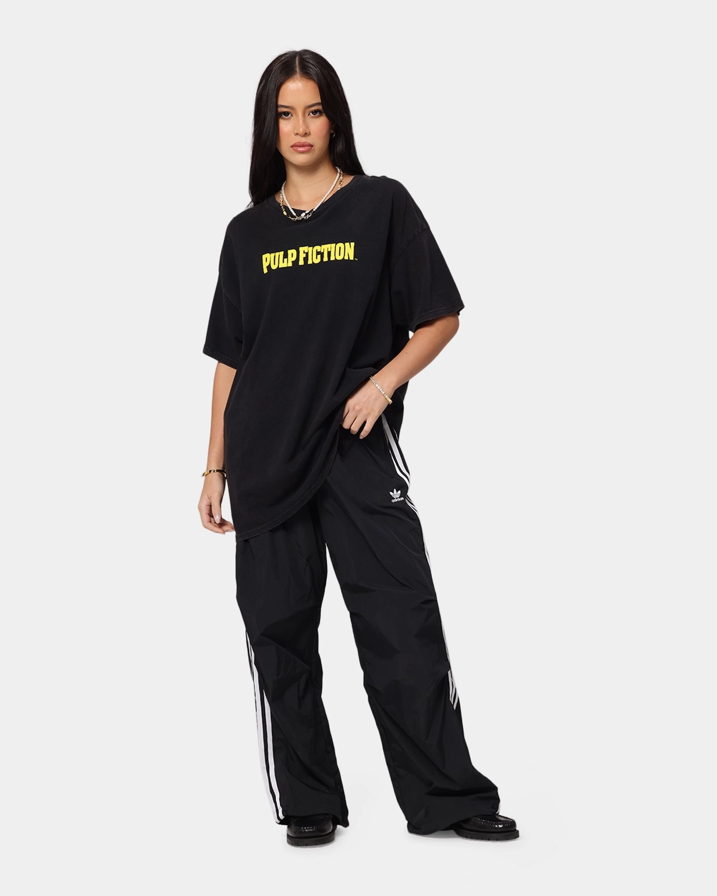 Pulp Fiction Mia Wallace Vintage T-Shirt Black Vintage Lightweight Weave