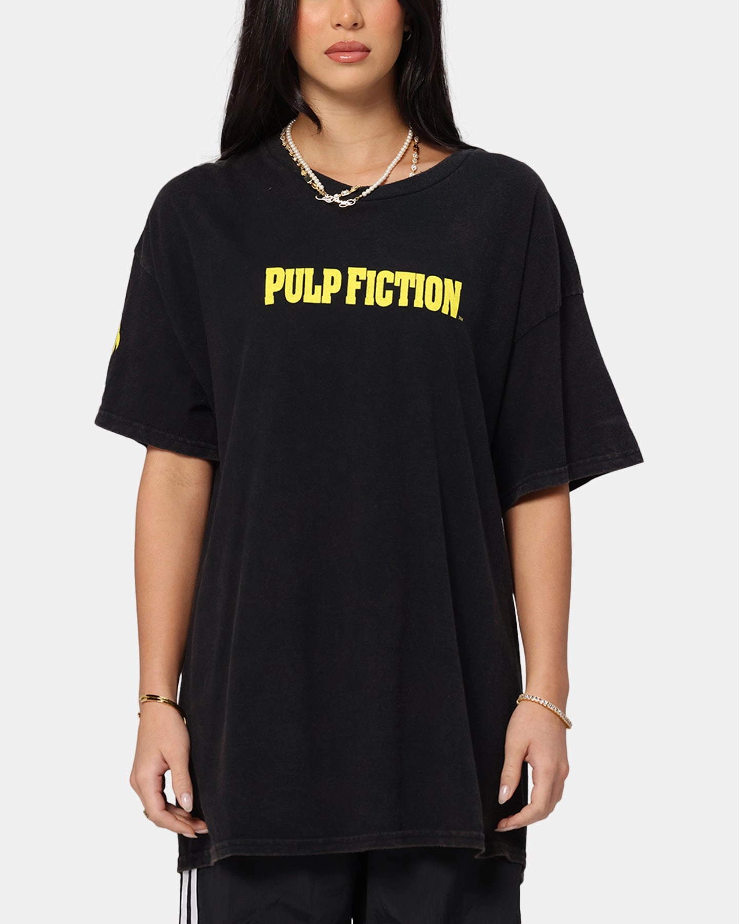 Pulp Fiction Mia Wallace Vintage T-Shirt Black Vintage MoistureWickingFabric LowImpact Manufacturing