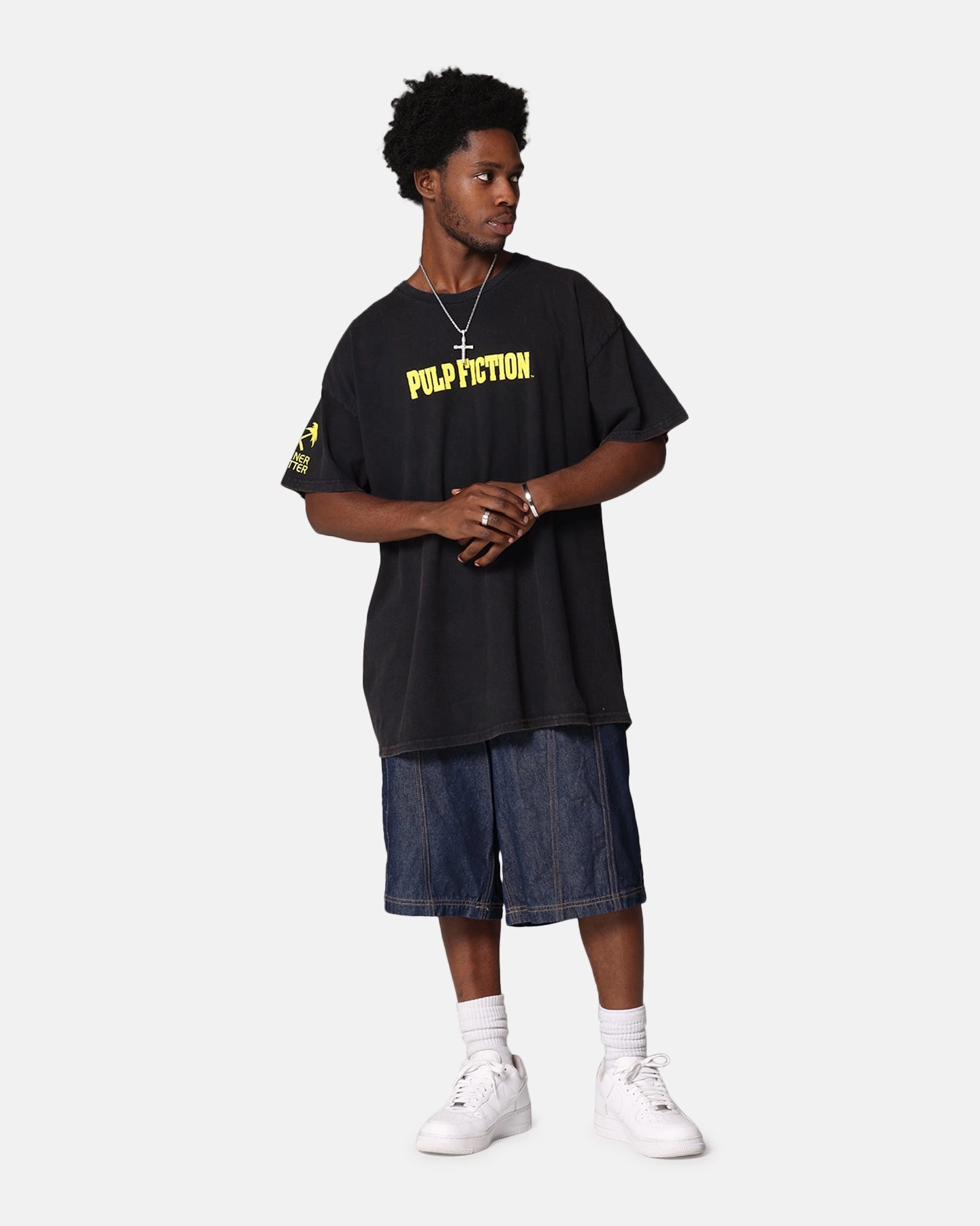 Pulp Fiction Mia Wallace Vintage T-Shirt Black Vintage Cool Layer Wear Flattering Design