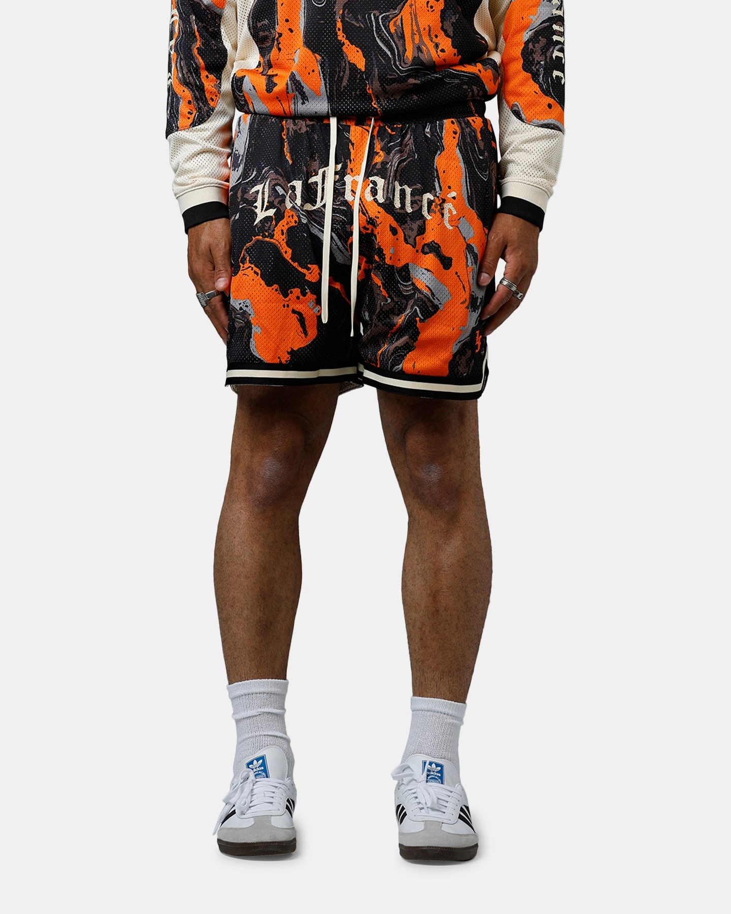 Puma Lafranc?? Heem All Over Print Shorts Orange Everyday Style