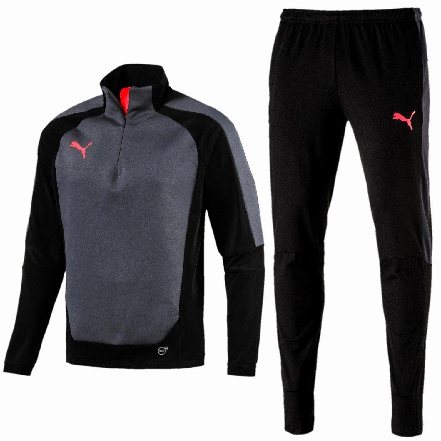 Sporty Chic Puma Teamwear Evotrg Winter Technical Training Soccer Tracksuit - Black/Ebony