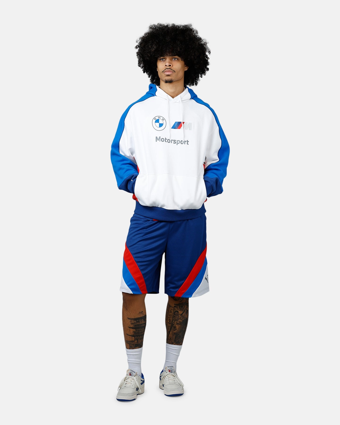 Puma X BMW MMS Hoodie White/Blue suitable for dance parties