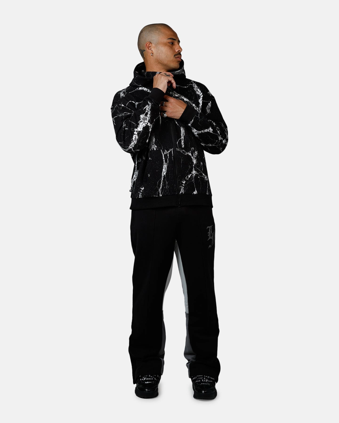 Bus Double Stitched Seams Puma x Lamelo Ball LaFranc?? Written In Chrome Hoodie Black