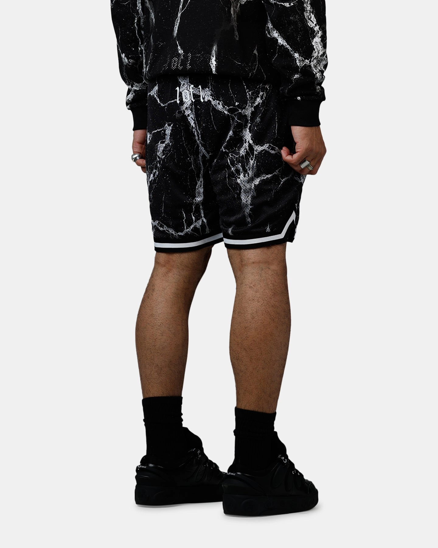 Versatile Layering Puma x Lamelo Ball LaFranc?? Written In Chrome Shorts Black
