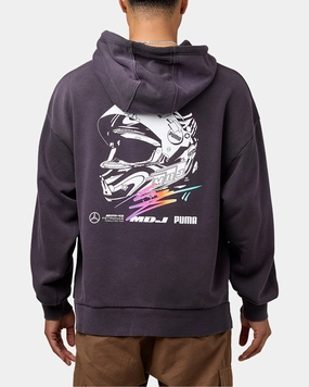 Puma X MAPF1 X MDJ Graphic Hoodie Puma Black Multi Panel Construction Indication