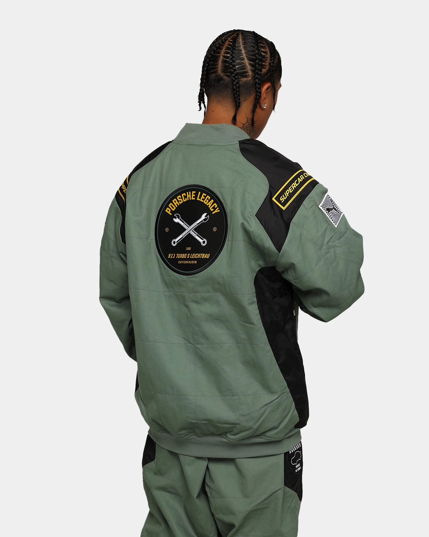 Hyperguard Water Resistance Puma X Porsche Legacy Garage Crew Jacket Eucalyptus