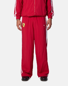 Non Slip Waistband Flat Lock Seams Puma X Scuderia Ferrari Drivers T7 Oversized Pants Cherry