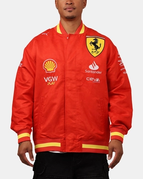 Unveil Puma X Scuderia Ferrari Full Zip Varsity Jacket Red