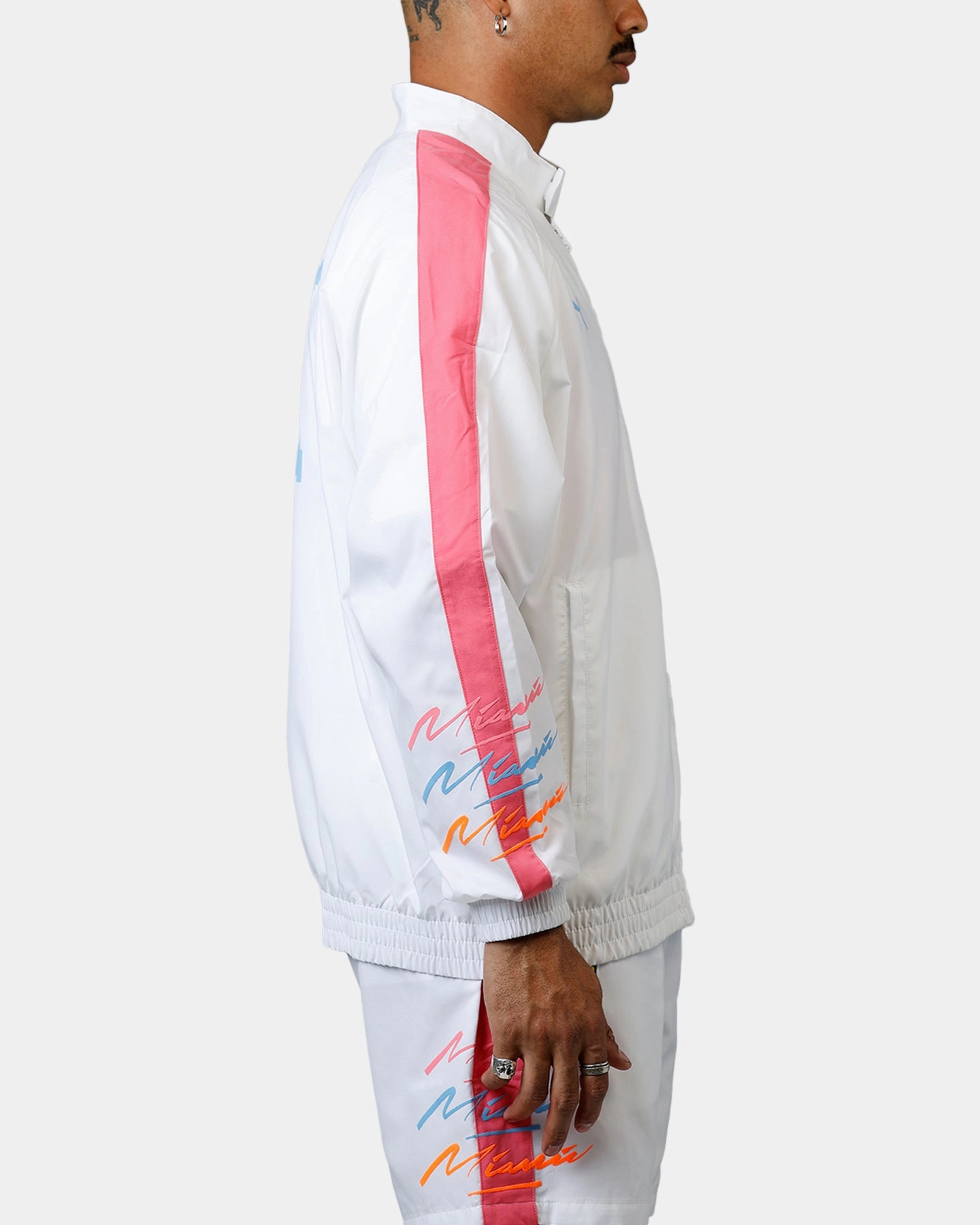 Puma x Scuderia Ferrari Sketches T7 Jacket White Blueprint Recycled Polyester