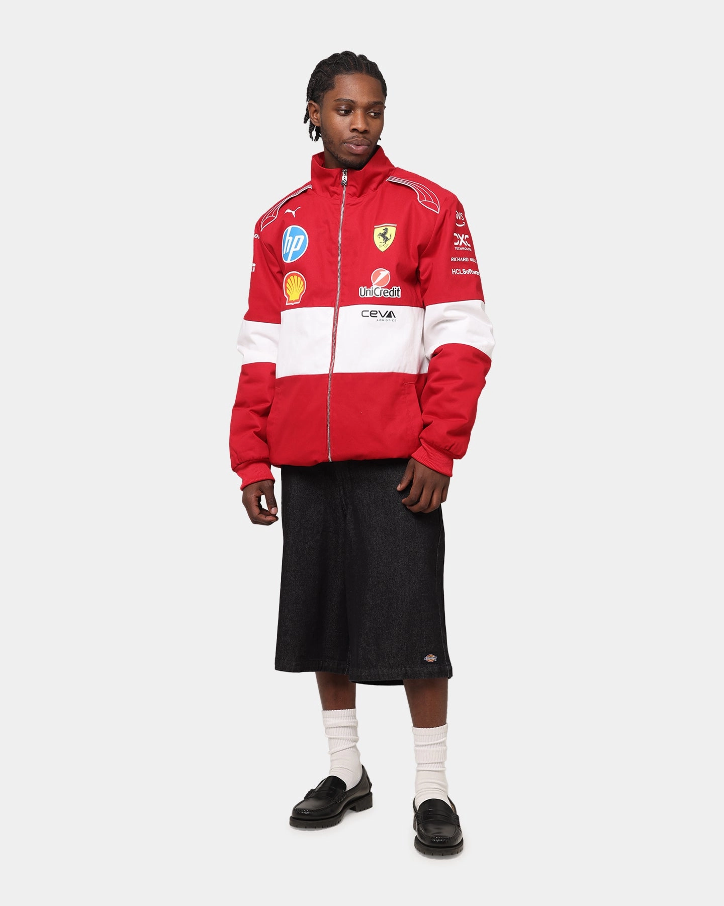anniversary Handmade Puma X Scuderia Ferrari Team Vintage Racing Jacket Cherry