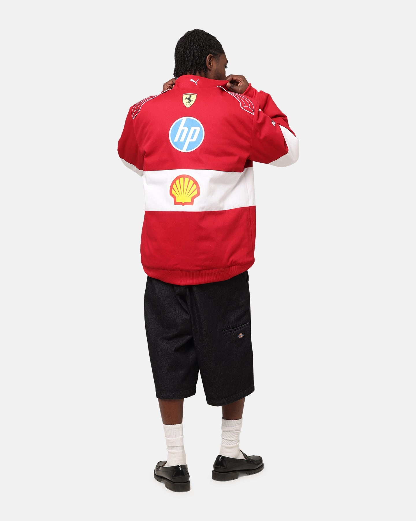 Puma X Scuderia Ferrari Team Vintage Racing Jacket Cherry Rugged Durability Fashionable