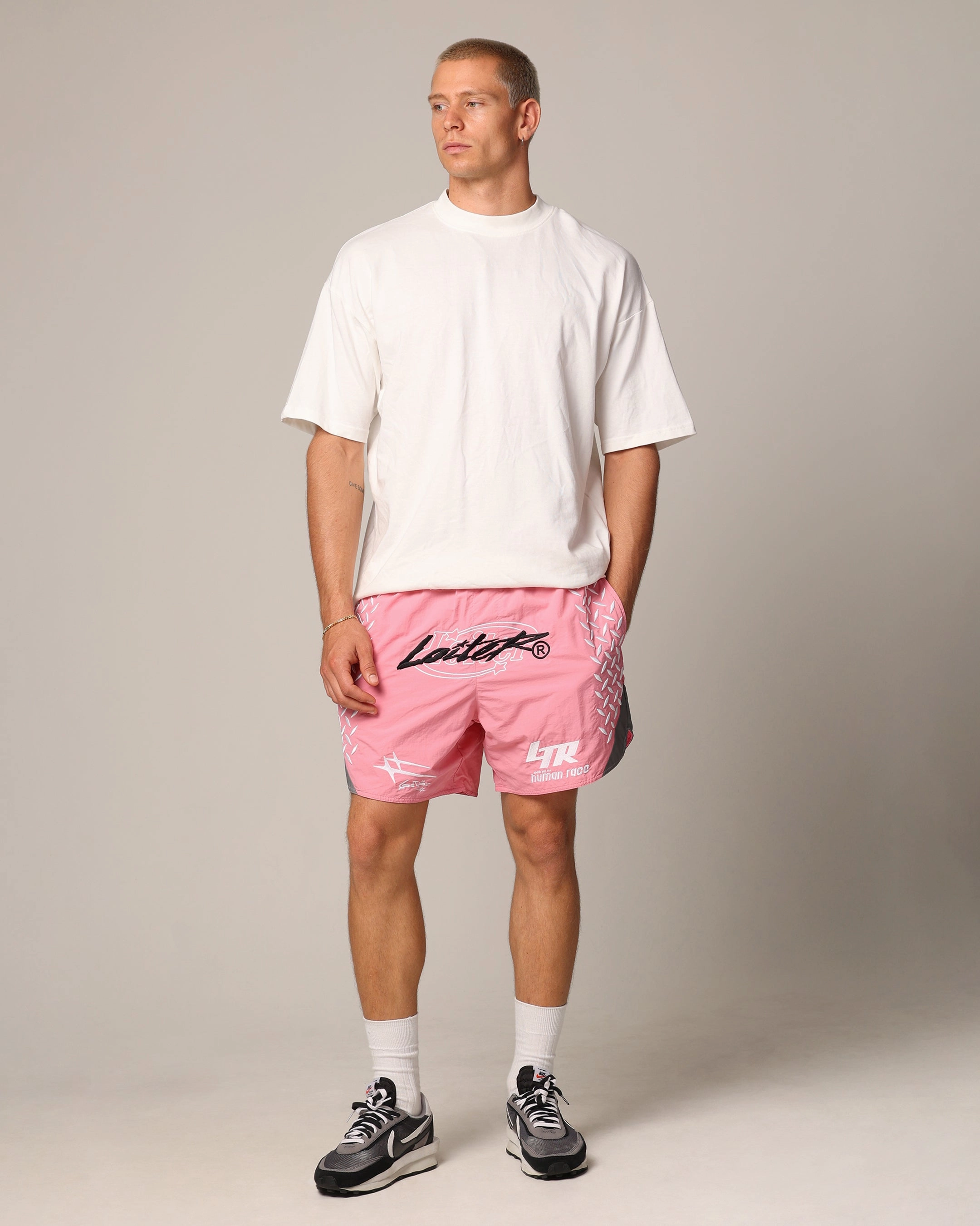 Loiter Instinct Walk Shorts Pink Elastic hem Travel Fashion