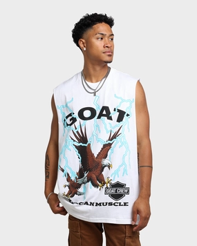 Goat Crew American Muscle Muscle T-Shirt White Chic Cut