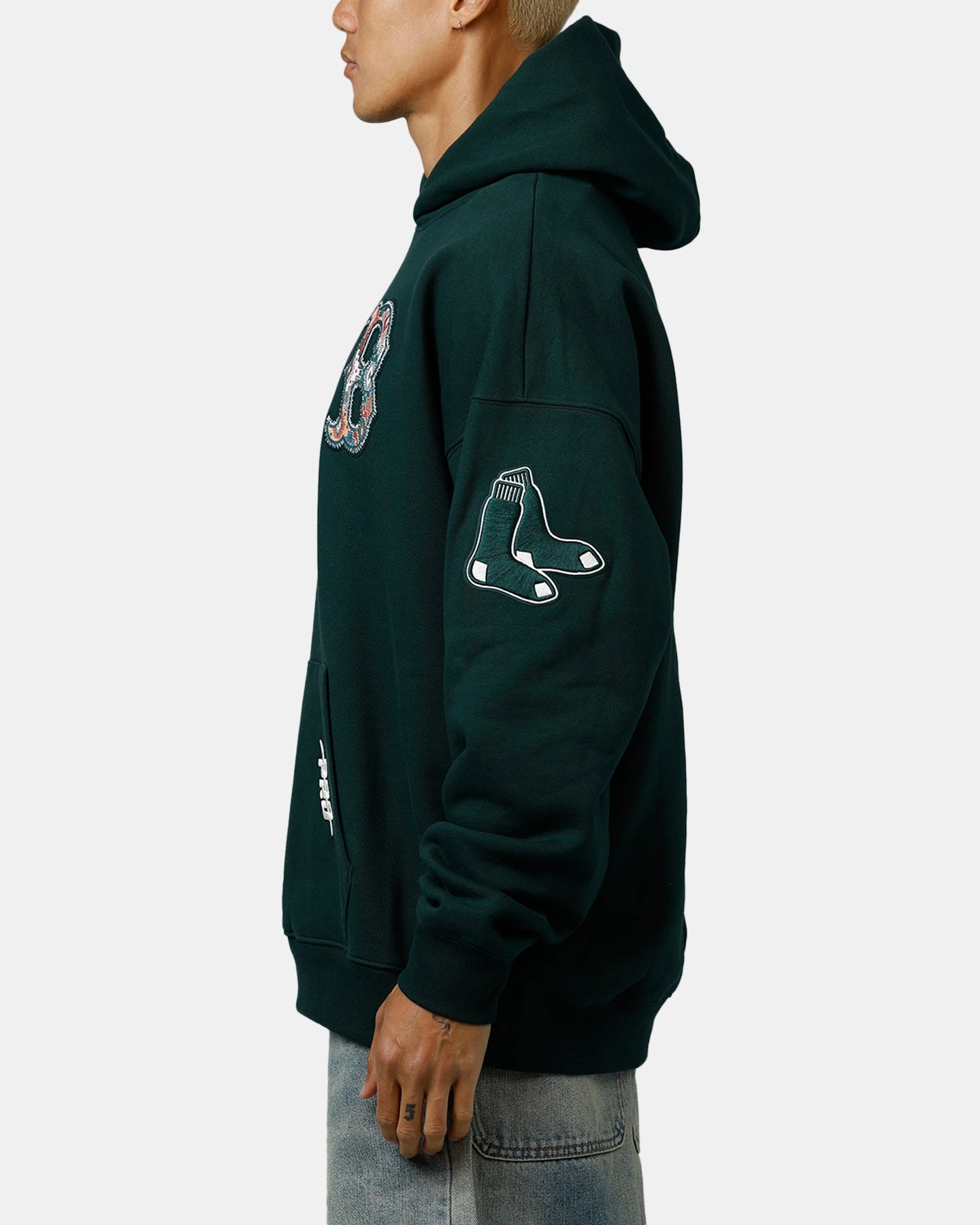 Pro Standard Boston Red Sox Tapestry 2.0 Hoodie Dark Green Interchangeable Collar System Waterproof Shell